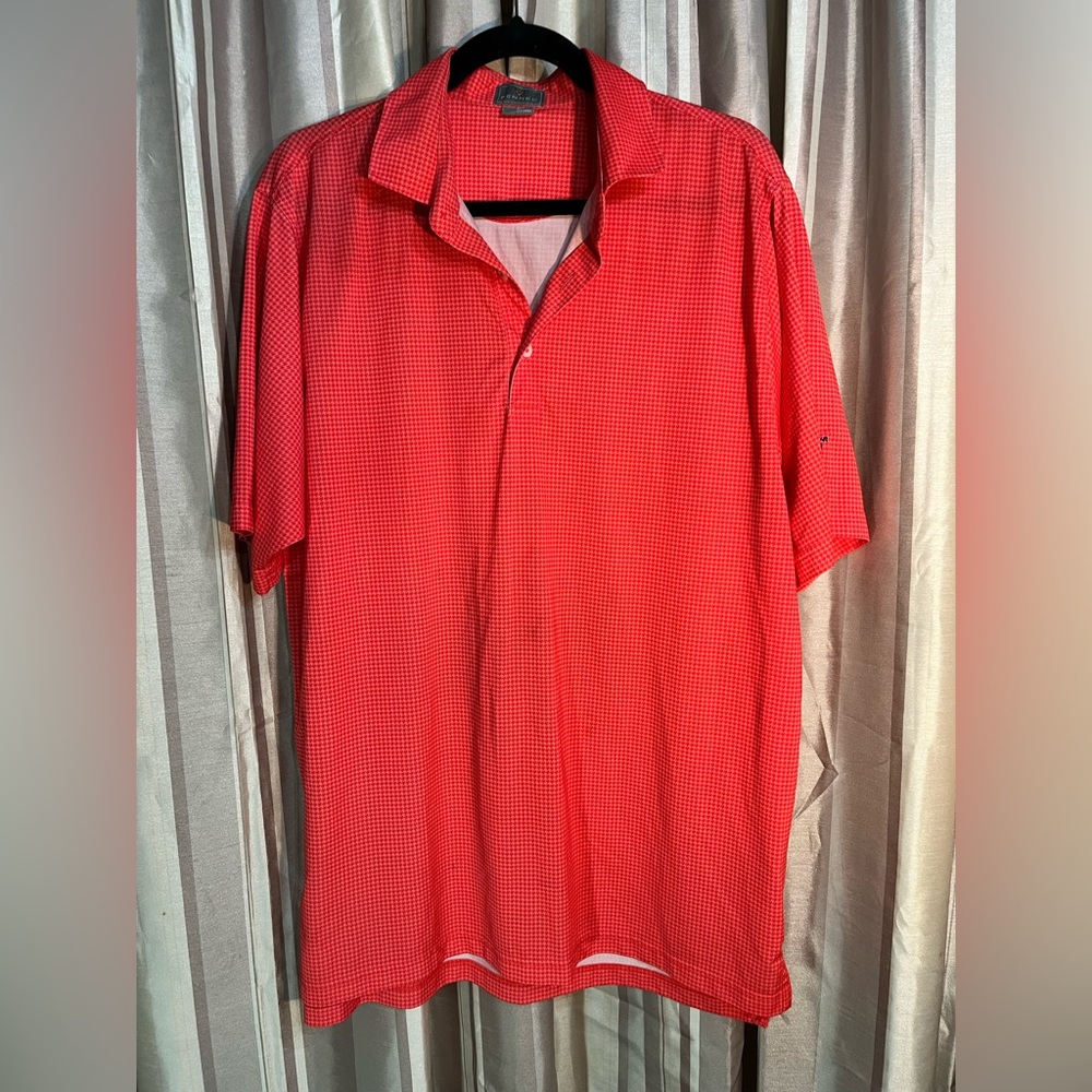 Fennec golf shirt. Orange/red in color.‎ LARGE